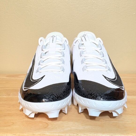 Nike Alpha Huarache Elite 4 Low MCS Baseball Cleats White Black FD6255-101 11.5 - Picture 2 of 7